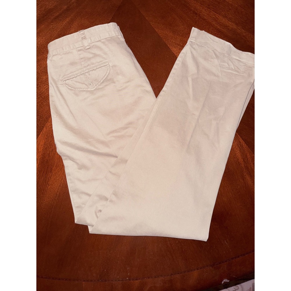 Polo Ralph Lauren Mens Pleated Chino Pants Khaki 36x32 Classic Business‎ Casual